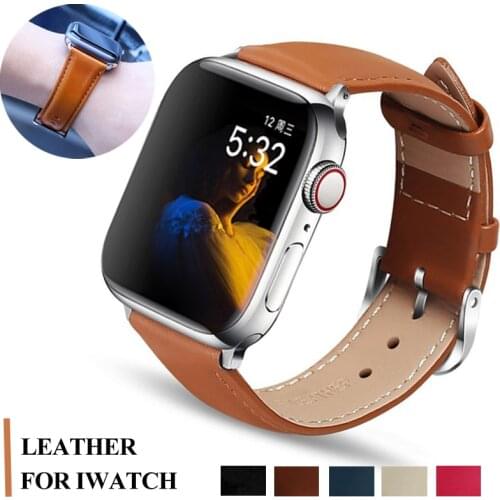 Strap for Apple watch band 44mm 40mm watchband apple watch 5 4 3 2 1 classic leather bracelet belt iwatch 42mm 38mm Accessories