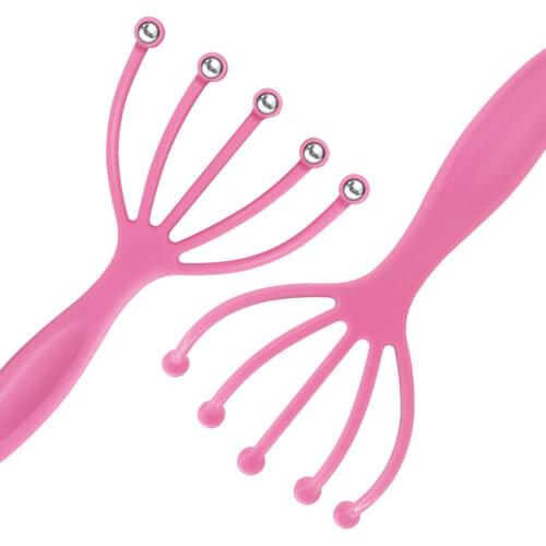Handheld Claw Head Spa Massager Steel Ball Head Massage Relaxation Five Finger Massager Stress Reduction Rakes