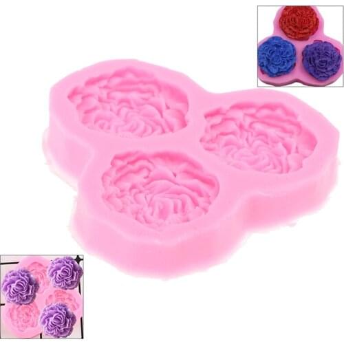 3d Peony Shape Silicone Mould Flowers Handmade Soap Molds Cake Decorating Tools