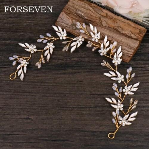 Wedding Headbands For Flower Girls Head Accessories Women Bridal Wedding Headbands Golden Leaf Hair Jewelry