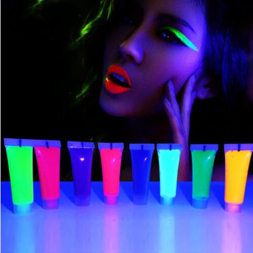 Glow In Dark Body Art Paint Luminous Face Body Makeup Paints Fancy Painting Glow Party Wedding Birthday Carnival Rave Party