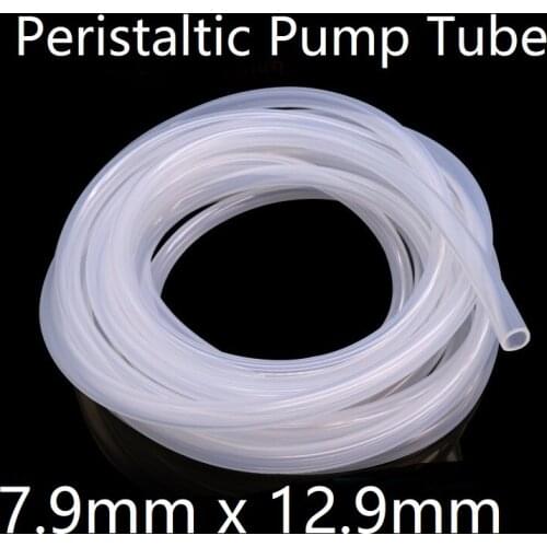 Peristaltic Pump Tube ID 7.9mm x 12.9mm OD Soft Silicone Hose Wall 2.5mm Flexible Drink Water Connect Pipe Nontoxic Transparent