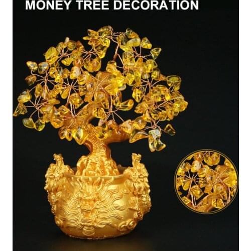 Fortune Tree Ornament Money Tree Ornament Purse Tree Ornament Dragon Design Golden Beautiful Delicate Wedding Celebration