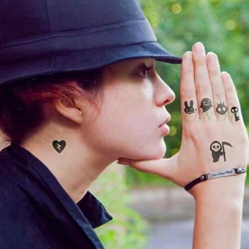 Waterproof Temporary Tattoo Sticker grim reaper key break heart halloween tatto flash tatoo fake tattoos for kids men women