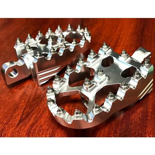 Cross Country MX Style Rotating Silver Aluminum Footpegs Custom Chopper Foot Pegs For Harley Dyna Sportster 883 Touring