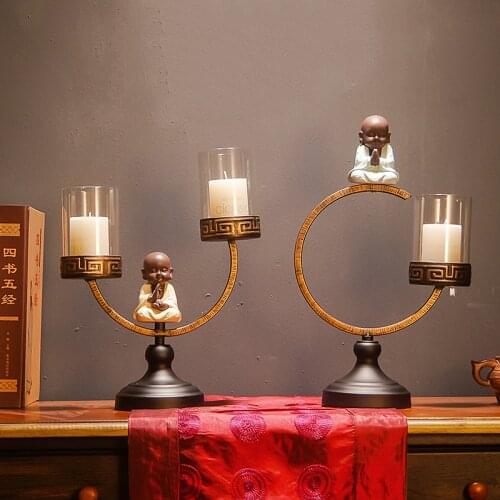 Iron Candlestick Candle Holder Simple Modern Creative Personality Vintage Candle Shelf Ornaments Home Decoration Accessories
