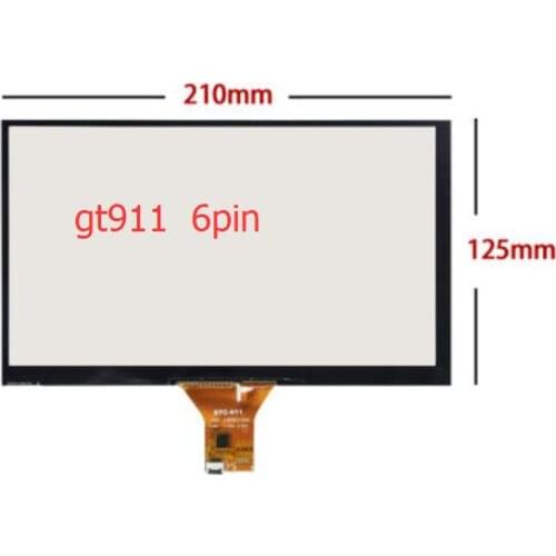 9inch 210*125mm 211*126mm touch screen chip GT911 6pin capacitive touch screen