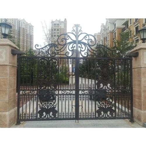Hench Shanghai automatic remote control driveway wrought iron gates hc-5