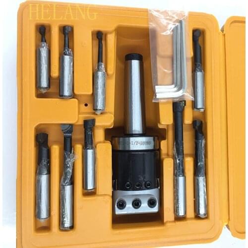MT2 M10 Arbor F1 -12 50mm boring head and 9pcs 12mm boring bars, boring head set