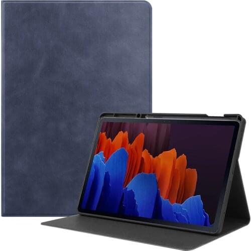 SM-T975 Leather Case Trifold Smart Cover with Pencil Slot for Samsung Galaxy Tab S7 PlUS T970 T975 Case