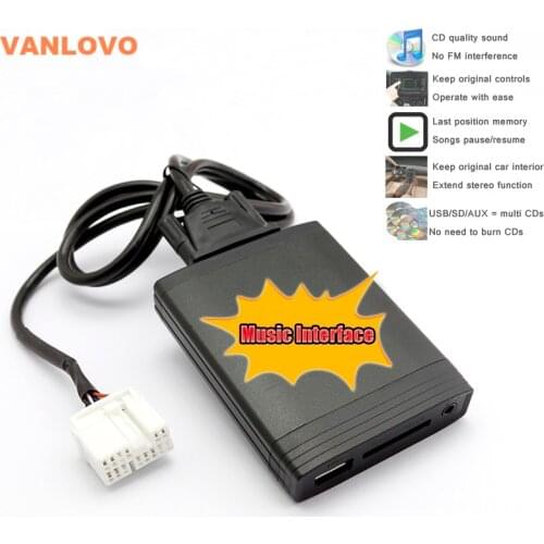 YATOUR Digital Music Changer AUX SD USB MP3 Player for HONDA Accord Civic CR-V Odyssey Fit FR-V Pilot Element S2000 Ridgeline