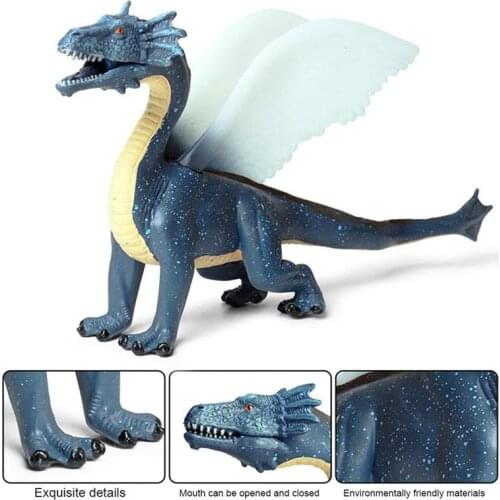 18CM Ice Dragons Model Flying Magic Dragon Dinosaurs Action Figures Chinese Dragon Animals Model PVC Collection Kids Toy