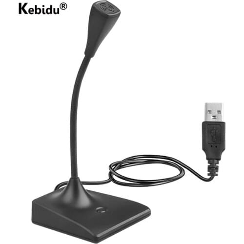 Kebidu Mini PC Computer Microphone Professionnal USB Stand Condenser Microphone For Windows 7 8 10 Max OSX Laptop