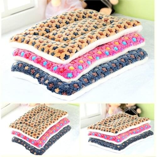Dog Bed Pet Cushion Blanket Soft Fleece Cat Cushion Puppy Chihuahua Sofa Mat Pad For Small Large Dogs Multi-color
