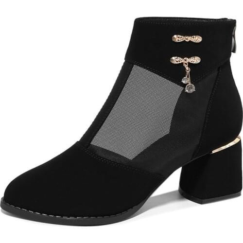 Round Toe Thick Heel Summer Single Shoes, Back Zipper, Solid Color Shoes, WomenS Platform WomenS Shoes