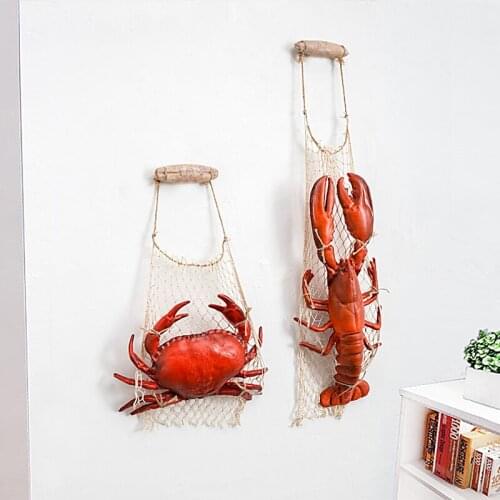 Mediterranean Style Seafood Model Simulation Lobster Crab False Gate Crab Storefront Decoration Restaurant Plastic Ornaments