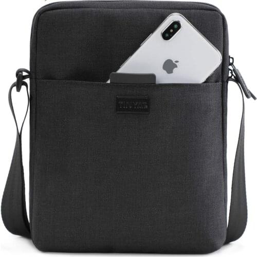 Mens Bags Light Canvas Shoulder Bag for 7.9' Ipad Casual Crossbody Bags Waterproof Business Shoulder Bag for Men
