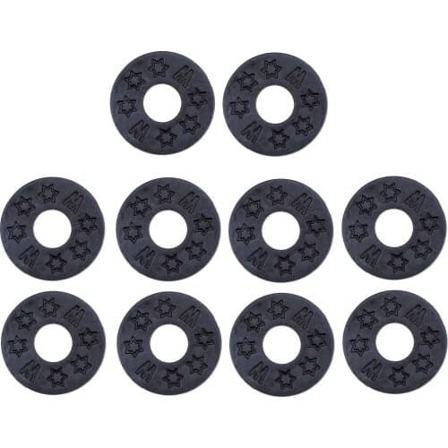 Tooyful 10pcs Soft Guitar Strap Block Rubber Safety Lock Washer Cushion for Acoustic Electric Guitar Bass Ukulele Accessories