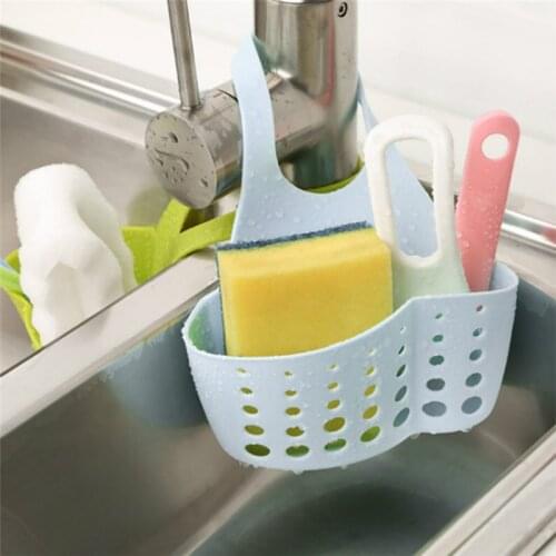 Snap Sink Sponge Storage Adjustable Rack Hanging Basket Bathroom Accessory Kitchen Organizer Hanging Storage Holder@1