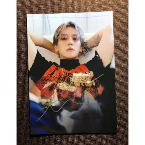 Hand signed SuperM autographed photo BAEKHYUN 5*7 092019N4