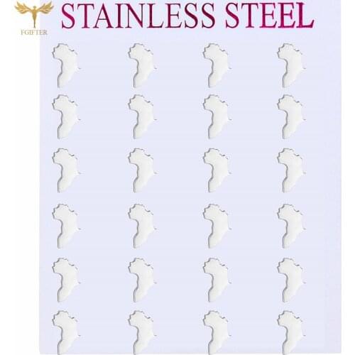 Stainless Steel Jewelry Africa Map Small Stud Earrings Fashion Safety Pin Earrings 2021 New Women Accessories Wholesale