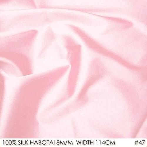 SILK HABOTAI 114cm width 8momme/100%Natural Silk Lining Factory Direct Batik Painting DIY Patchwork Fabric Pink NO47 Wholesales