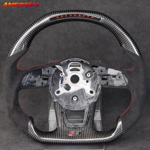 LED Carbon Fiber Steering Wheel Perforated Leather Fit For Audi RS3 RS4 RS5 S3 S4 S5