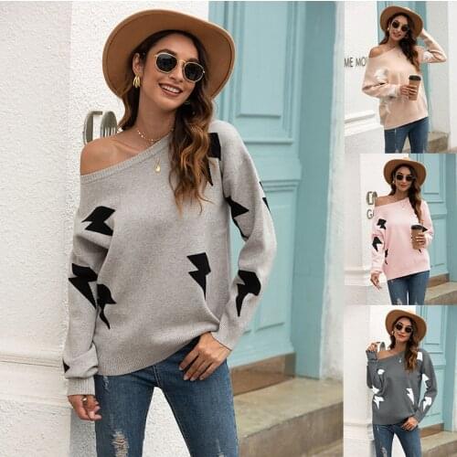 Sweaters For Women Pullover 2021 Spring New Sweater Women womens Printed Crew Neck Sweater Winter Clothes Women MMY120130