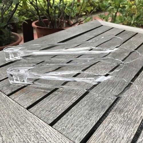 Thickened PC transparent non-toxic food tongs toast plastic tongs cake tongs pastry tongs dessert tongs, kitchen supplies