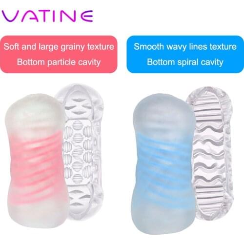 VATINE Hole Channel Penis Stimulating Aircraft Cup Red Ball Massage Spiral Suck Male Masturbators Jelly Vagina Real Pussy