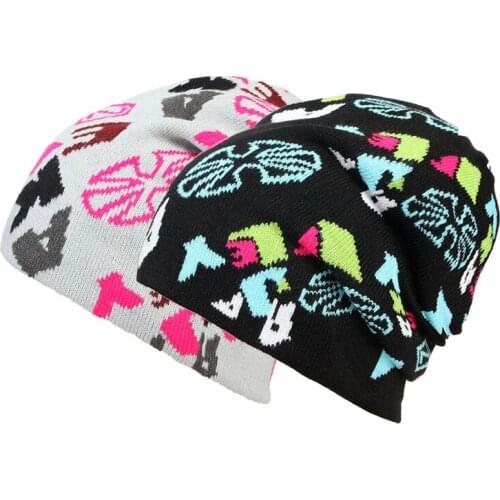 SN.SU.SK Women Caps New Men Skiing Hats Warm Winter Knitting Skating Hat Letter Beanies Snowboard Cap Ski Hats