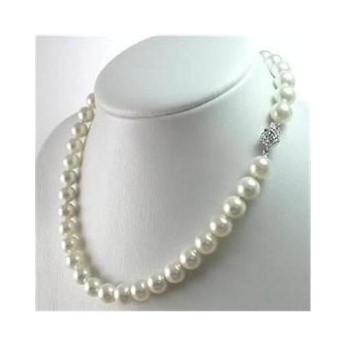 Women Gift Freshwater Natural jewelry >Genuine 8-9mm White Akoya Cultured Pearl Necklace 17