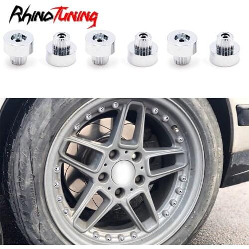 100pcs wheels Decorative Replacement Studs Bolts Rivets Nuts Golden Black Chrome Sliver