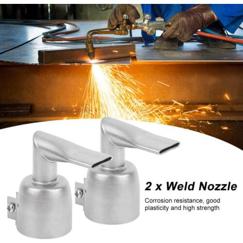 2pcs 20mm 90 Degree Angled Weld Nozzle Hot Air Gun Welding Nozzle Accessory Wide Slot Weld Nozzle