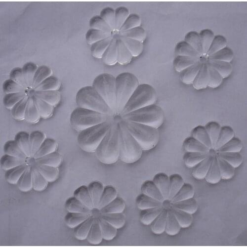 20pcs/Lot 20mm Transparent Color Crystal Glass Flower Shape Beads For Chandelier Parts Wedding X-Mas