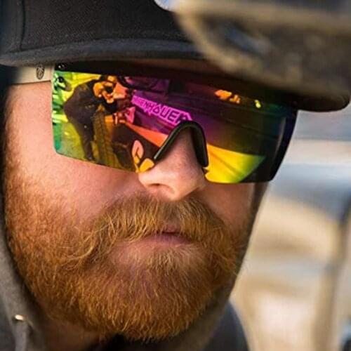 2021High quality luxury original Heat Wave brand sunglasses square Conjoined lens Unisex Gradient lens lunette de soleil femme