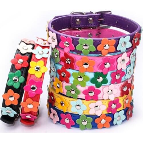 3D Flowers small Cat Collar Leashes Kitten Necklace Kitten Neck Strap For Cute Cat Pet For Animals Adjustable