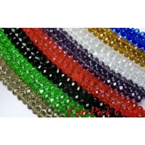 4mm 6mm 8mm loose strand Mixed white jh43 Rondelle Faceted Glass Crystal Beads Bracelet DIY spacer accessory Jewelry Making