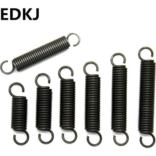 5pcs Stretch spring 65 manganese Spring stretch with hook small pull spring 1.0 series 5-15mm long 50/60/80/90/100MM high