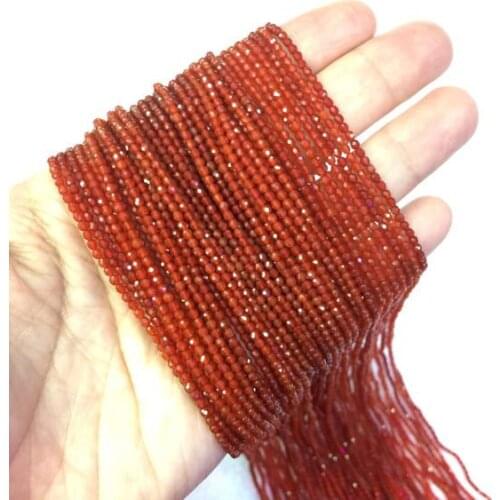 Lot of 5strings Orange Carnelian Faceted Beads 2mm 3mm 4mm AAA Grade Tiny Orange agat Beads small Red Beads Tiny,15.5"/string