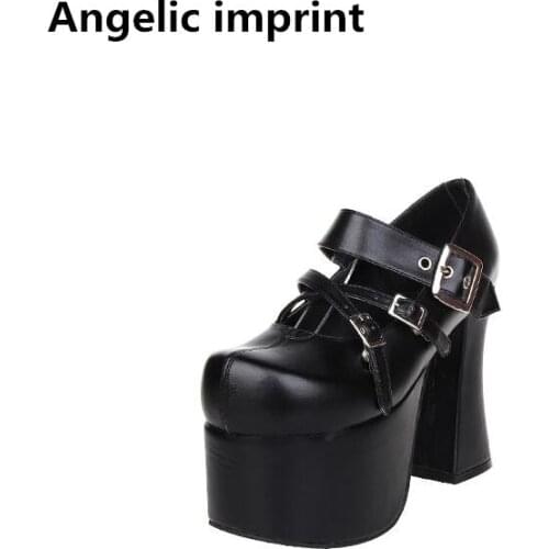 Angelic imprint mori girl lolita shoes woman cosplay punk shoes lady super high heels Pumps women princess dress party shoes 47