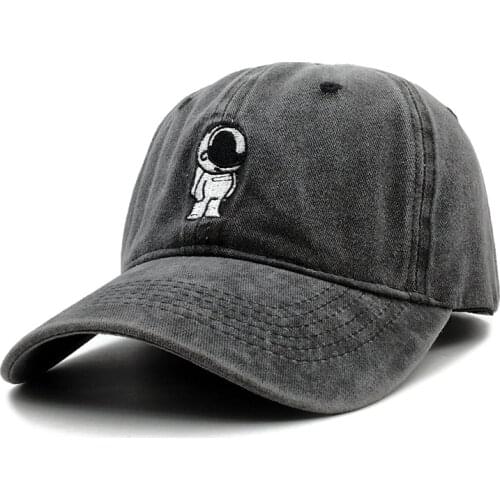 New astronaut washed cap outdoor sports embroidery retro baseball cap hip hop cotton vintage men snapback hat hiphop cap