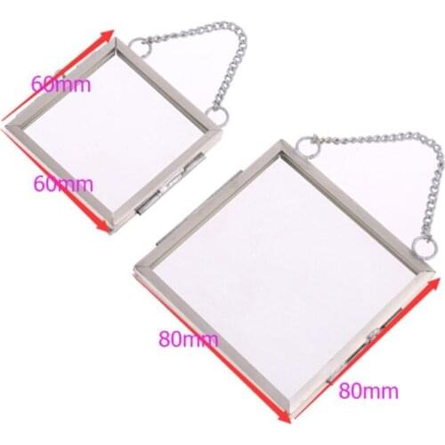 DIY Hanging Glass Metal Photo Picture Frame Flower Plant Specimen Display Decor H58C