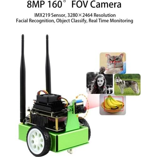 Add-ons for Jetson Nano to Build JetBot AI Smart Robot Kit, Comes with 8MP 160° FOV Camera Module Wireless Gamepad