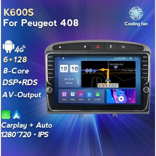DSP Carplay Car Radio with frame for Peugeot 408 for Peugeot 308 308SW 1280*720 IPS Audio Multimedia 2 din Android