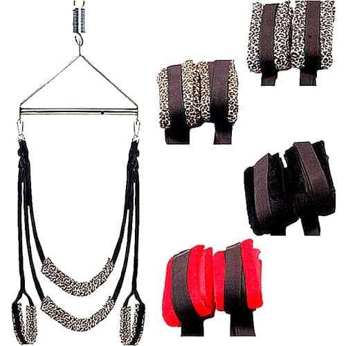 Factory Outlet Red Sex Swing With Tripod Stainless Steel love Chair Adult Bondage include tripod spring sex toys for couples HOT