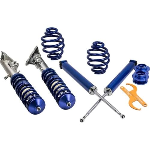 Adjustable Suspension Coilovers Set For BMW 3-Series E36 M3 92-98 Shocks Blue 1992 1993 1994 1995 1996 Absorber Damper Force