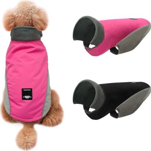 Pet Ski Suit Jacket Winter Warm Dog Coat Harness For Medium Large Dogs French Bulldog Dog Clothing Jacket Waterproof Vest