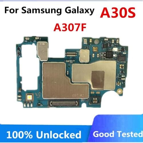 For Samsung Galaxy A30 A30s A307F Motherboard Full Chips Factory Unlocked Logic Board Android OS Updated Original Mainboard