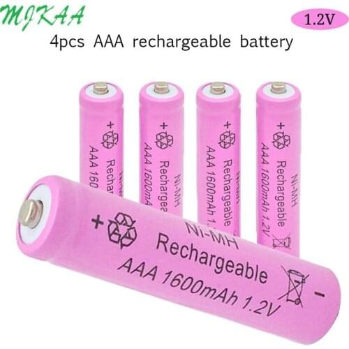 New MJKAA AAA 1600mAh NI-MH 1.2V 3A Rechargeable Battery for Camera ToysFor Remote controls, Radios Torches Clocks Toys